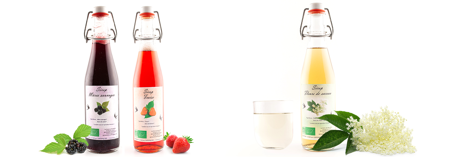 Sirop bio de la Ferme aux Hirondelles dans les Vosges.